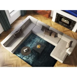 KARE Design Sofas & Couches-Infinity Ottomane Elements Grau Links