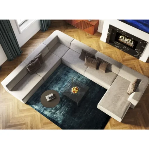 KARE Design Sofas & Couches-Infinity Ottomane Elements Grau Links