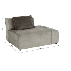 KARE Design Sofas & Couches-Infinity 2-Sitzer 100 Elements Grau