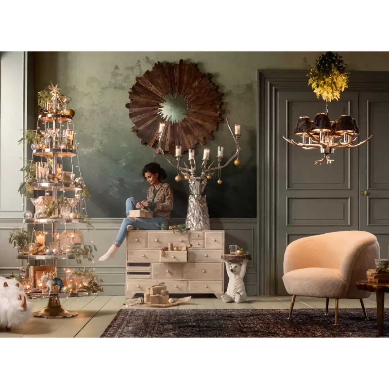 KARE Design Kerzenständer & Laternen-Kerzenleuchter Reindeer