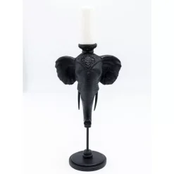 KARE Design Kerzenständer & Laternen-Kerzenständer Elephant Head Schwarz 49Cm
