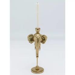 KARE Design Kerzenständer & Laternen-Kerzenständer Elephant Head Gold 36Cm