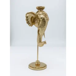 KARE Design Kerzenständer & Laternen-Kerzenständer Elephant Head Gold 49Cm