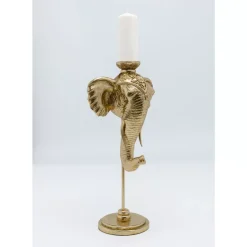 KARE Design Kerzenständer & Laternen-Kerzenständer Elephant Head Gold 49Cm
