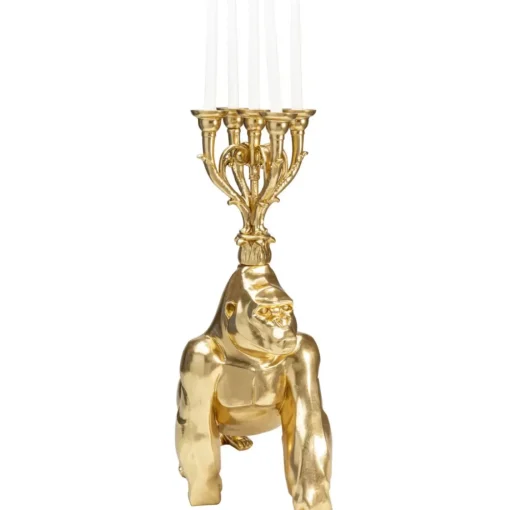 KARE Design Kerzenständer & Laternen-Kerzenständer Gorilla Gold