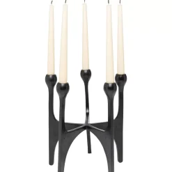 KARE Design Kerzenständer & Laternen-Kerzenständer Stacky Schwarz 31Cm