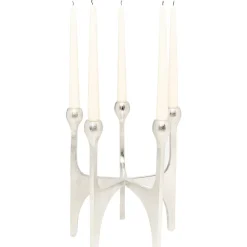 KARE Design Kerzenständer & Laternen-Kerzenständer Stacky Silber 31Cm
