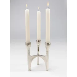 KARE Design Kerzenständer & Laternen-Kerzenständer Stacky Silber 15Cm