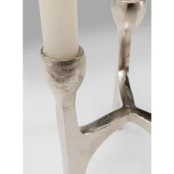 KARE Design Kerzenständer & Laternen-Kerzenständer Stacky Silber 15Cm