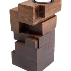 KARE Design Kerzenständer & Laternen-Kerzenständer Wood Tetris 31Cm