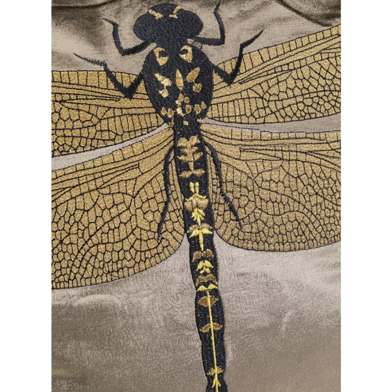KARE Design Kissen-Kissen Glitter Dragonfly Braun 40X40Cm