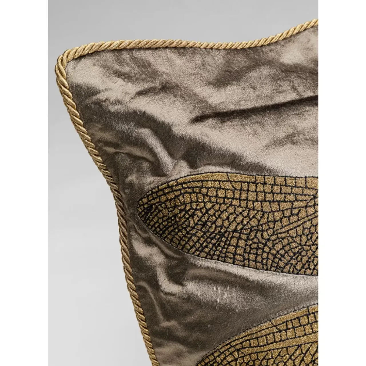 KARE Design Kissen-Kissen Glitter Dragonfly Braun 40X40Cm