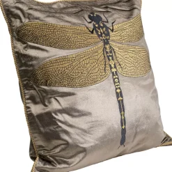 KARE Design Kissen-Kissen Glitter Dragonfly Braun 40X40Cm