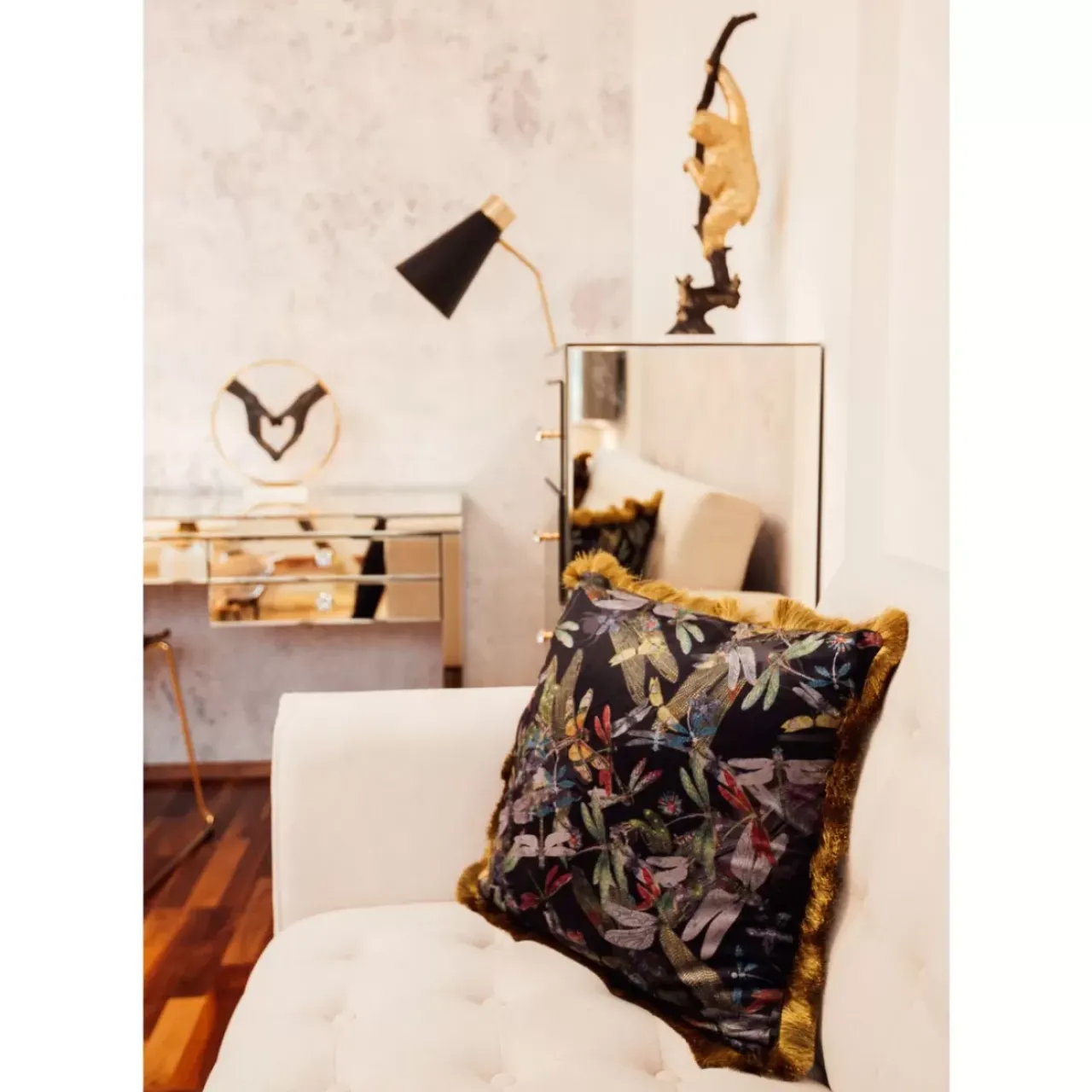 KARE Design Kissen-Kissen Tropical Garden Fringe 45X45Cm