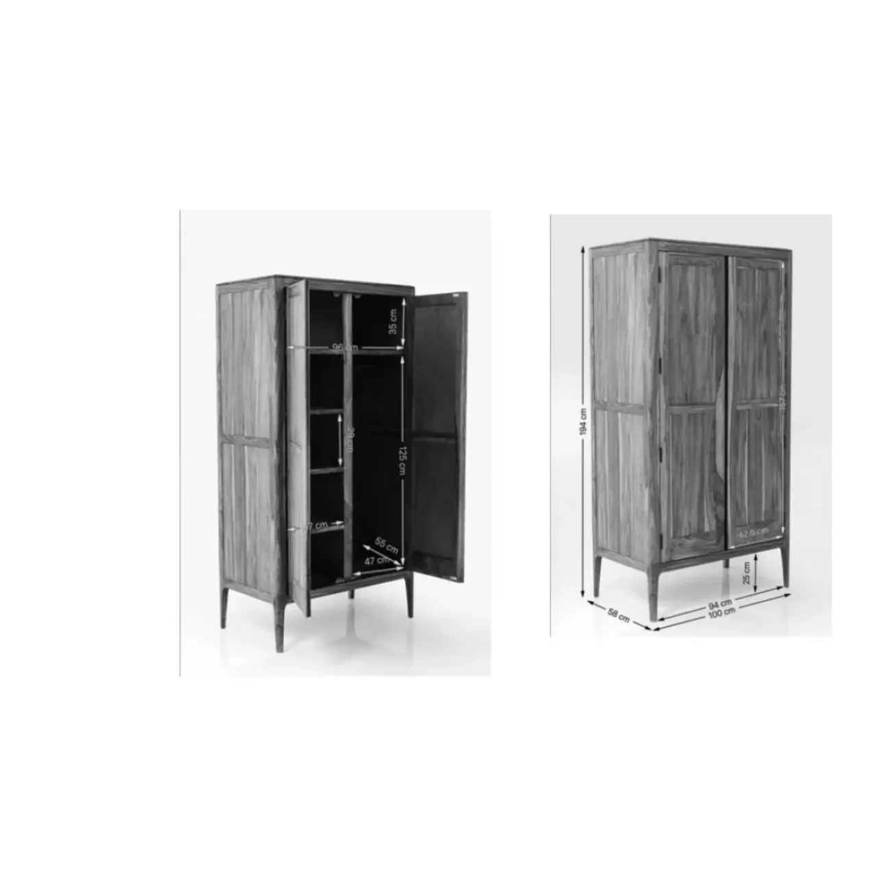 KARE Design Regale-Kleiderschrank Brooklyn Walnut