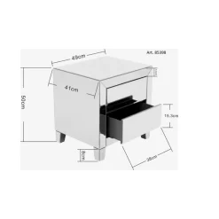 KARE Design Kommoden & Sideboards-Kommode Klein Luxury Push 2 Schube Grau