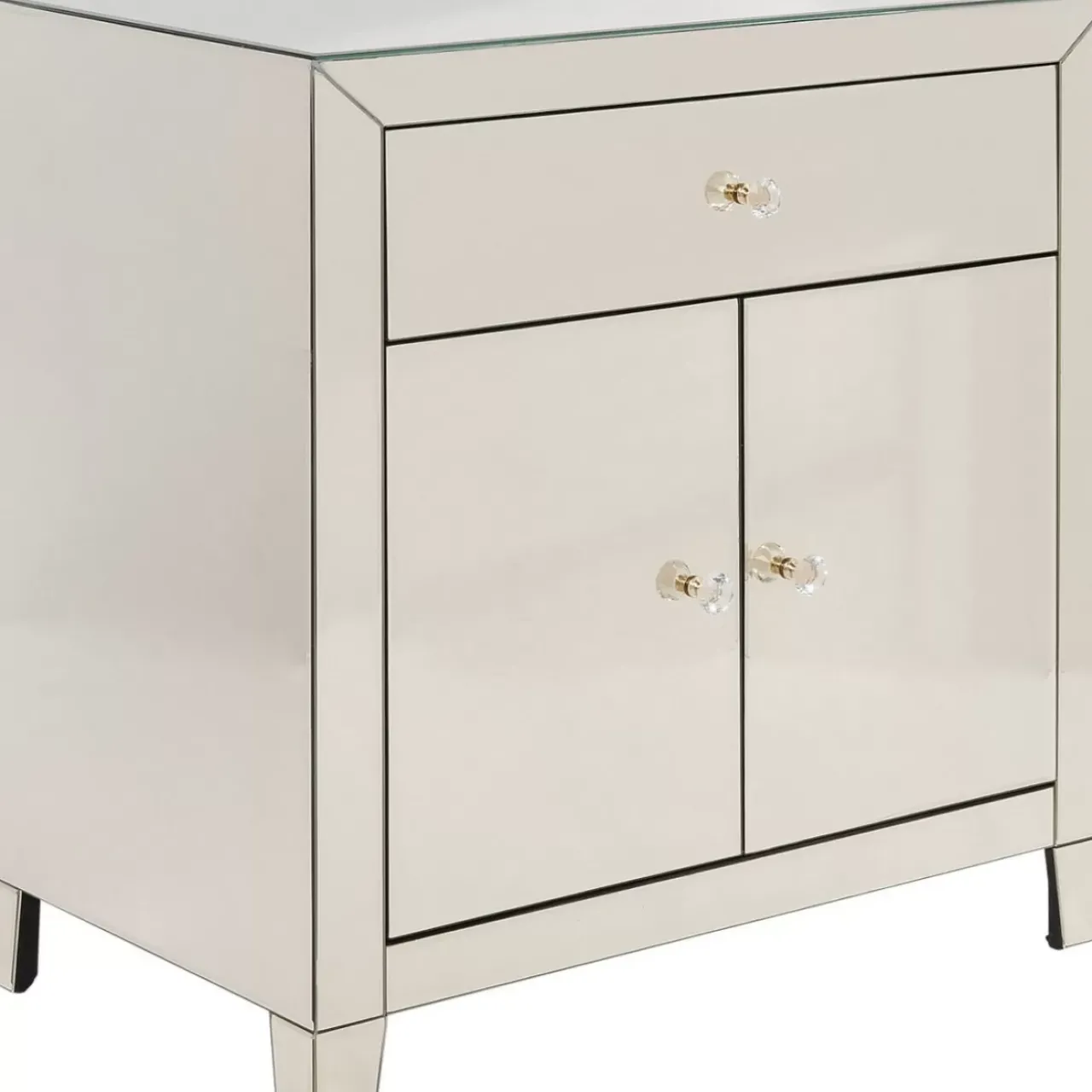 KARE Design Kommoden & Sideboards-Kommode Luxury Champagne 2-Turig 1 Schub