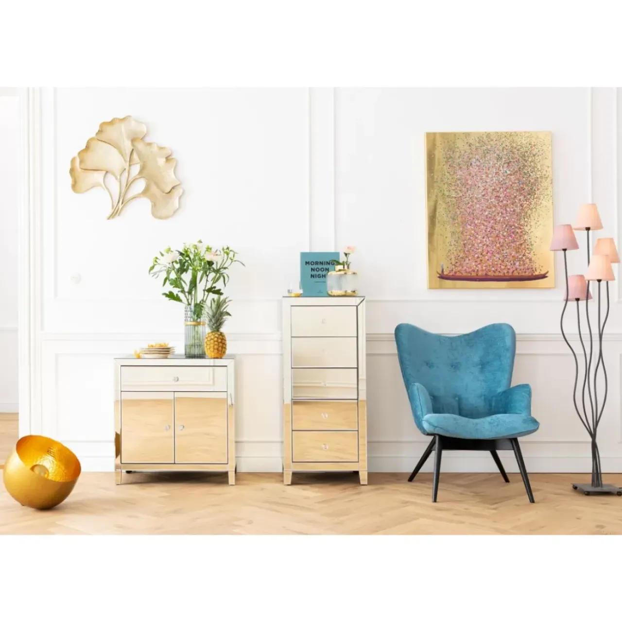 KARE Design Kommoden & Sideboards-Kommode Luxury Champagne 2-Turig 1 Schub