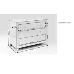 KARE Design Kommoden & Sideboards-Kommode Luxury Push 3 Schube Weiss