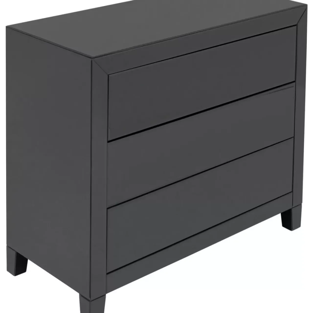 KARE Design Kommoden & Sideboards-Kommode Luxury Push 3 Schube Grau