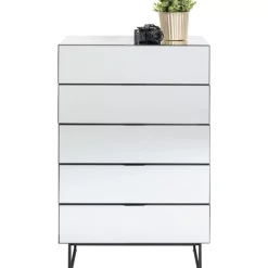 KARE Design Kommoden & Sideboards-Kommode Soran 5 Schube Schwarz 65X114Cm