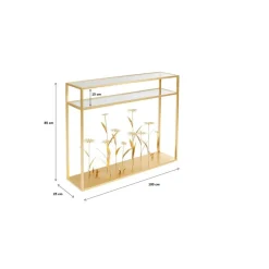 KARE Design Kommoden & Sideboards-Konsole Flower Meadow Gold 100
