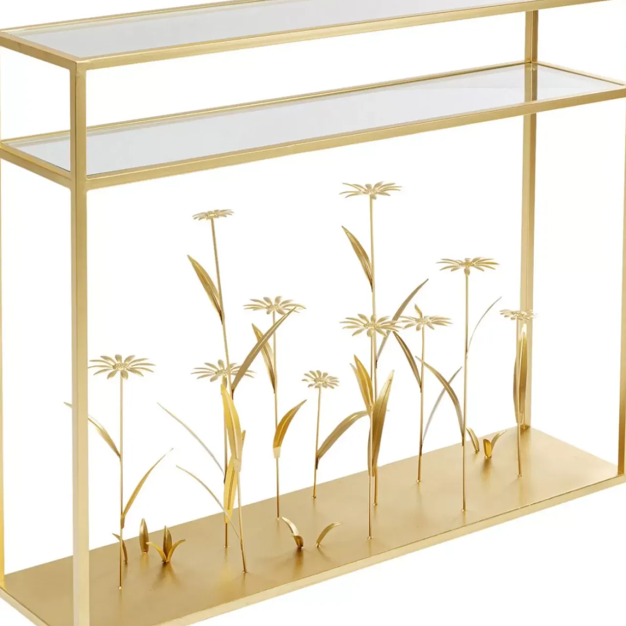 KARE Design Kommoden & Sideboards-Konsole Flower Meadow Gold 100
