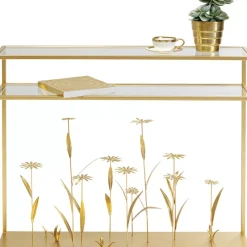 KARE Design Kommoden & Sideboards-Konsole Flower Meadow Gold 100