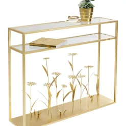 KARE Design Kommoden & Sideboards-Konsole Flower Meadow Gold 100