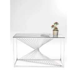 KARE Design Kommoden & Sideboards-Konsole Laser Silber Klarglas 120X40