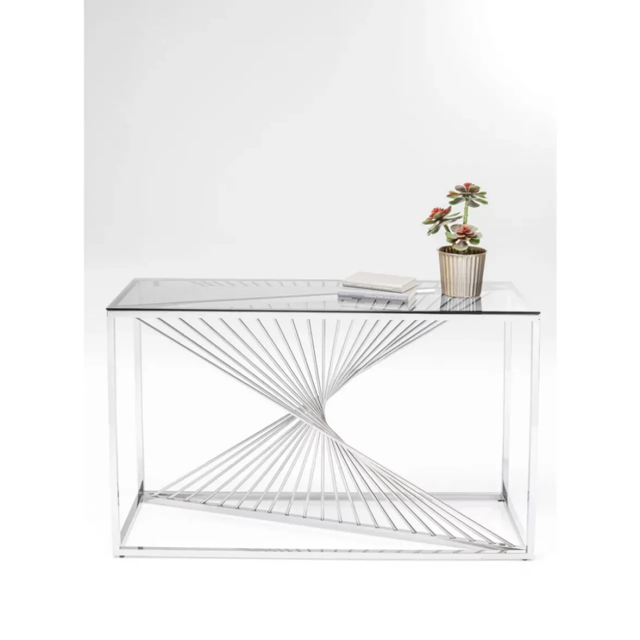 KARE Design Kommoden & Sideboards-Konsole Laser Silber Klarglas 120X40