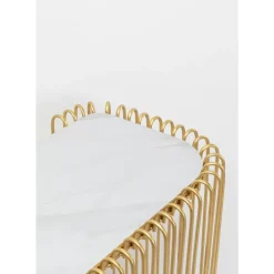 KARE Design Kommoden & Sideboards-Konsole Wire Glas Marble Gold 142X89Cm
