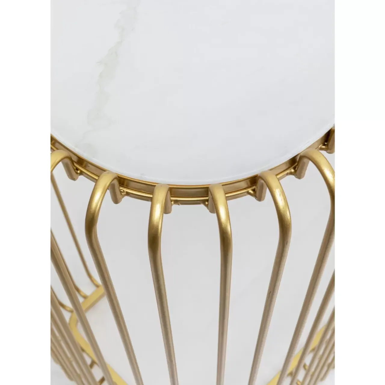 KARE Design Kommoden & Sideboards-Konsole Wire Glas Marble Gold 142X89Cm