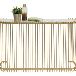 KARE Design Kommoden & Sideboards-Konsole Wire Glas Marble Gold 142X89Cm