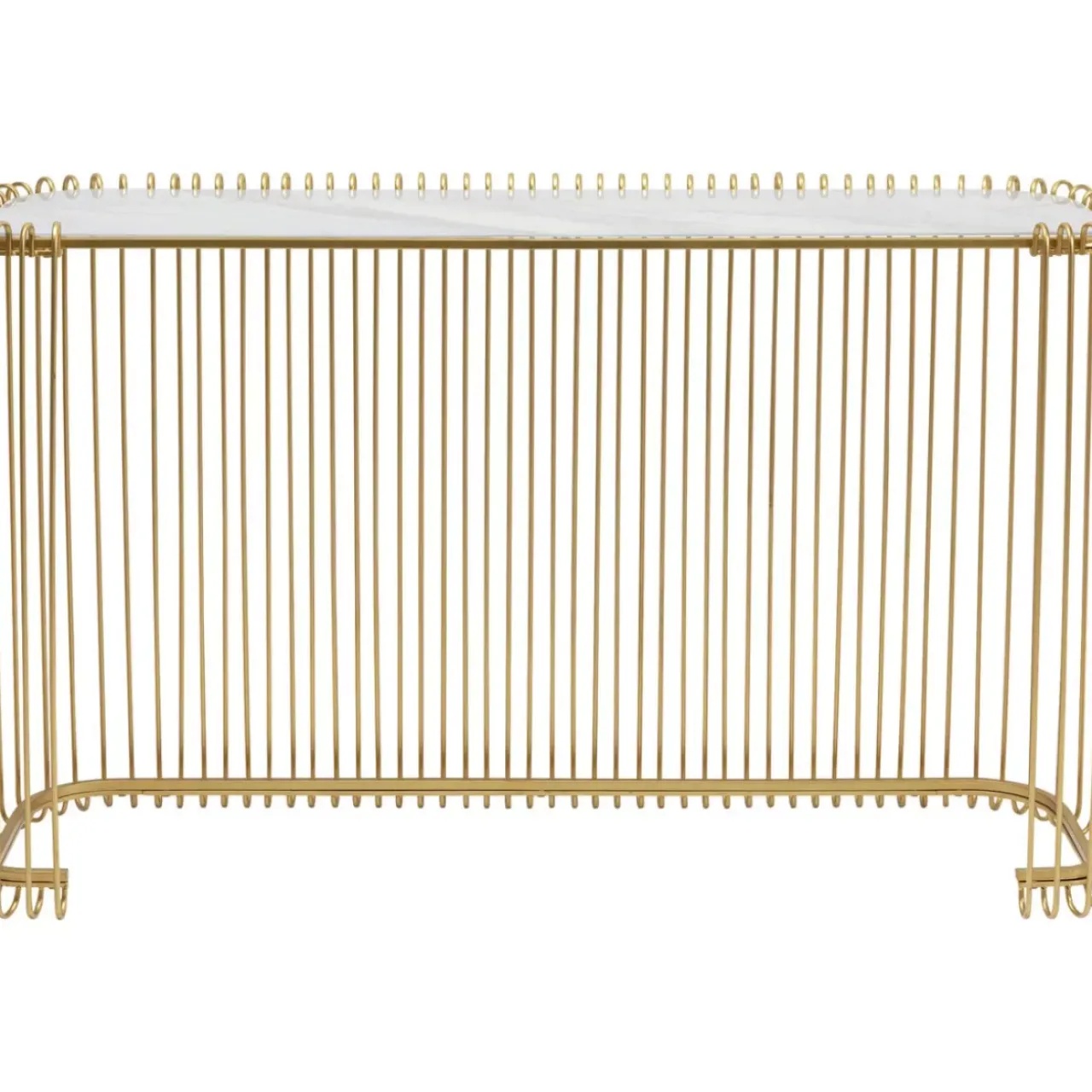 KARE Design Kommoden & Sideboards-Konsole Wire Glas Marble Gold 142X89Cm