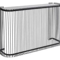 KARE Design Kommoden & Sideboards-Konsole Wire Glas Schwarz 142X89Cm
