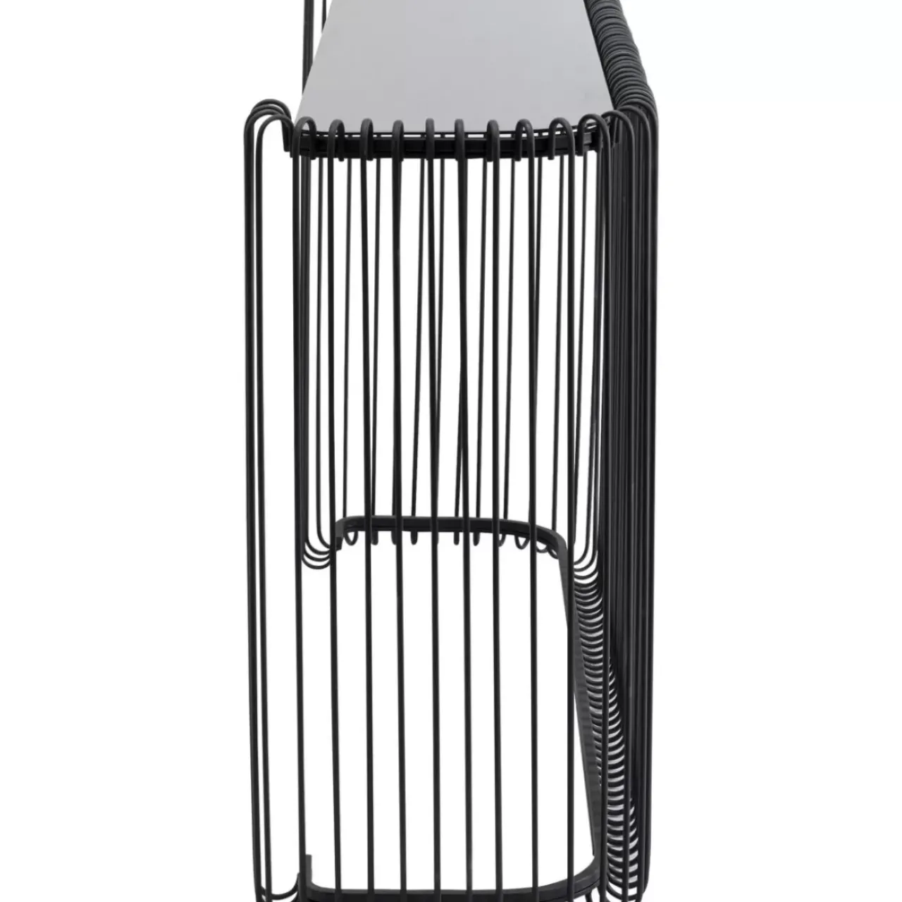 KARE Design Kommoden & Sideboards-Konsole Wire Glas Schwarz 142X89Cm