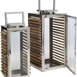 KARE Design Kerzenständer & Laternen-Laterne Lamella (2/Set)