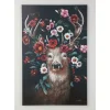 KARE Design Bilder-Leinwandbild Deer In Flower 90X140Cm