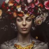 KARE Design Bilder-Leinwandbild Flower Art Lady 200X200Cm