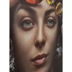 KARE Design Bilder-Leinwandbild Flower Art Lady 200X200Cm