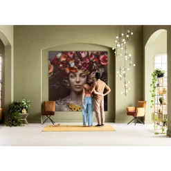 KARE Design Bilder-Leinwandbild Flower Art Lady 200X200Cm