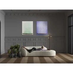 KARE Design Bilder-Leinwandbild Flower Boat Beige Grun 80X100Cm