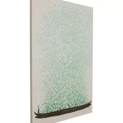 KARE Design Bilder-Leinwandbild Flower Boat Beige Grun 120X160Cm