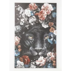 KARE Design Bilder-Leinwandbild Night Leo In Flower 90X140Cm