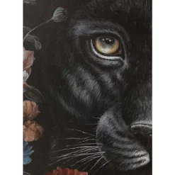 KARE Design Bilder-Leinwandbild Night Leo In Flower 90X140Cm