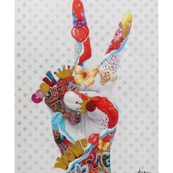 KARE Design Bilder-Leinwandbild Peace Sign 90X120