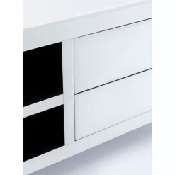 KARE Design Kommoden & Sideboards-Lowboard Luxury Push Weiss 140X50Cm