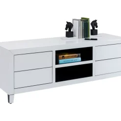 KARE Design Kommoden & Sideboards-Lowboard Luxury Push Weiss 140X50Cm