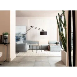 KARE Design Sofas & Couches-Lucca Hocker Grau 76Cm